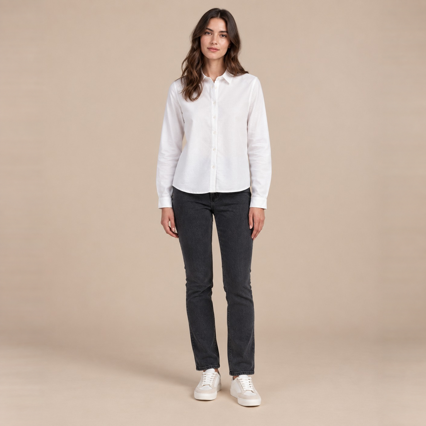 Blouse femme en coton Oxford
