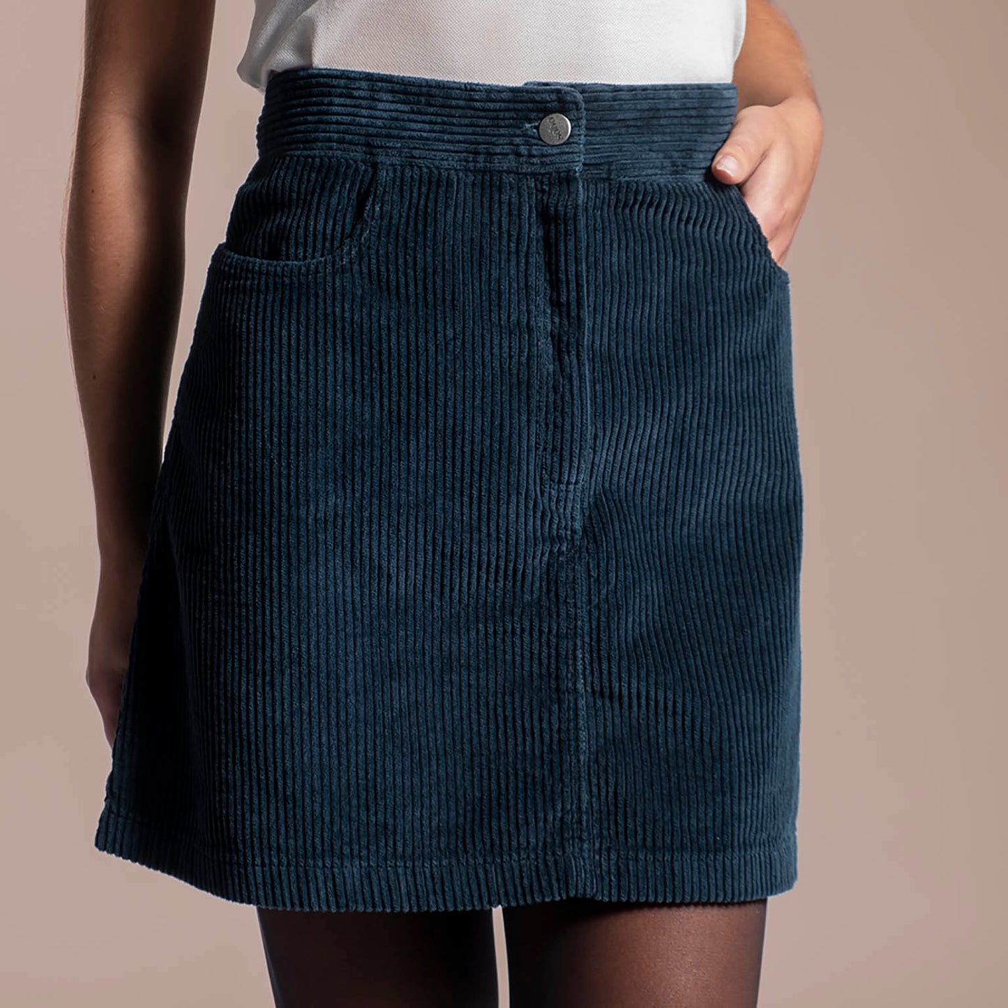 JUPE COURTE VELOURS CÔTELÉ