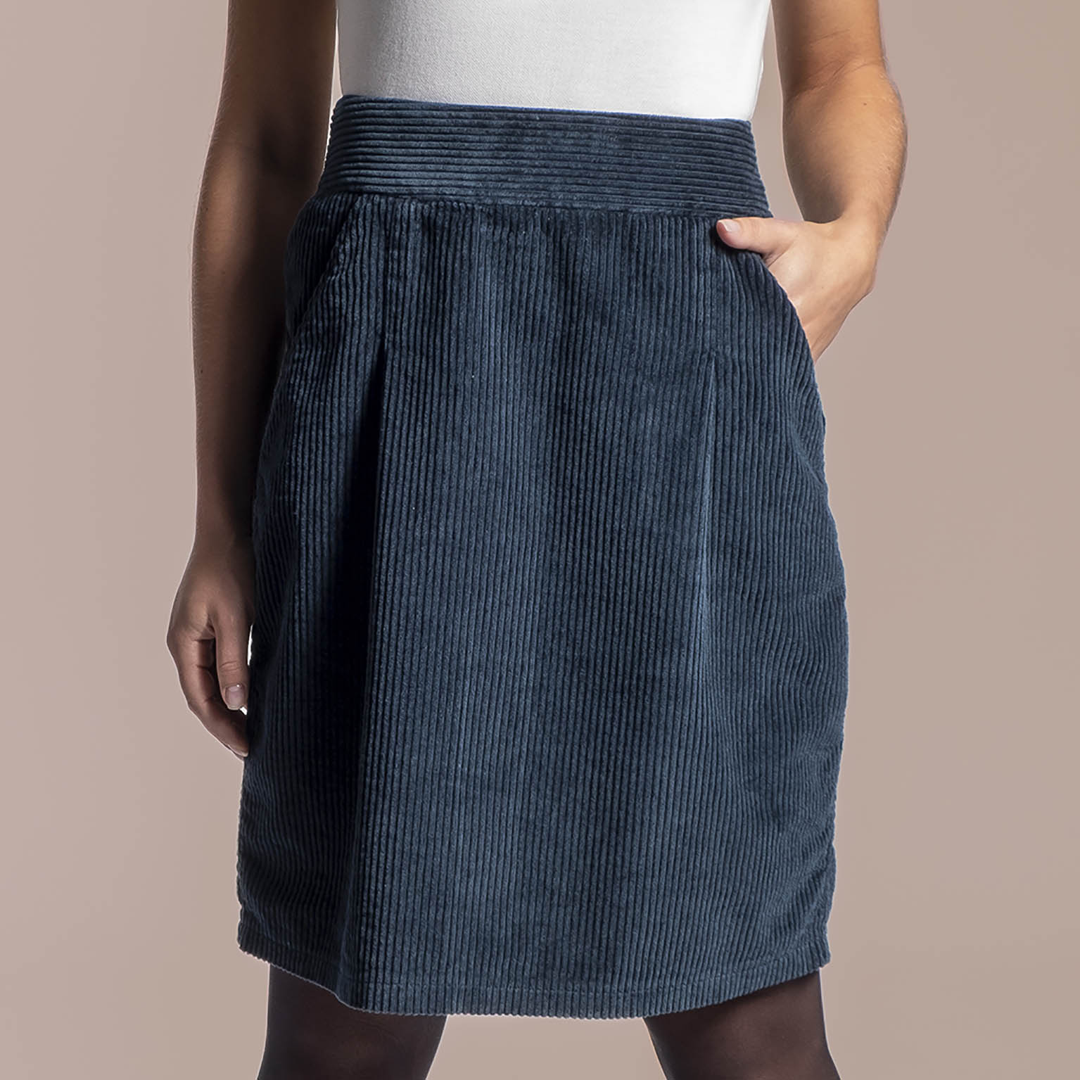 JUPE LONGUE VELOURS CÔTELÉ