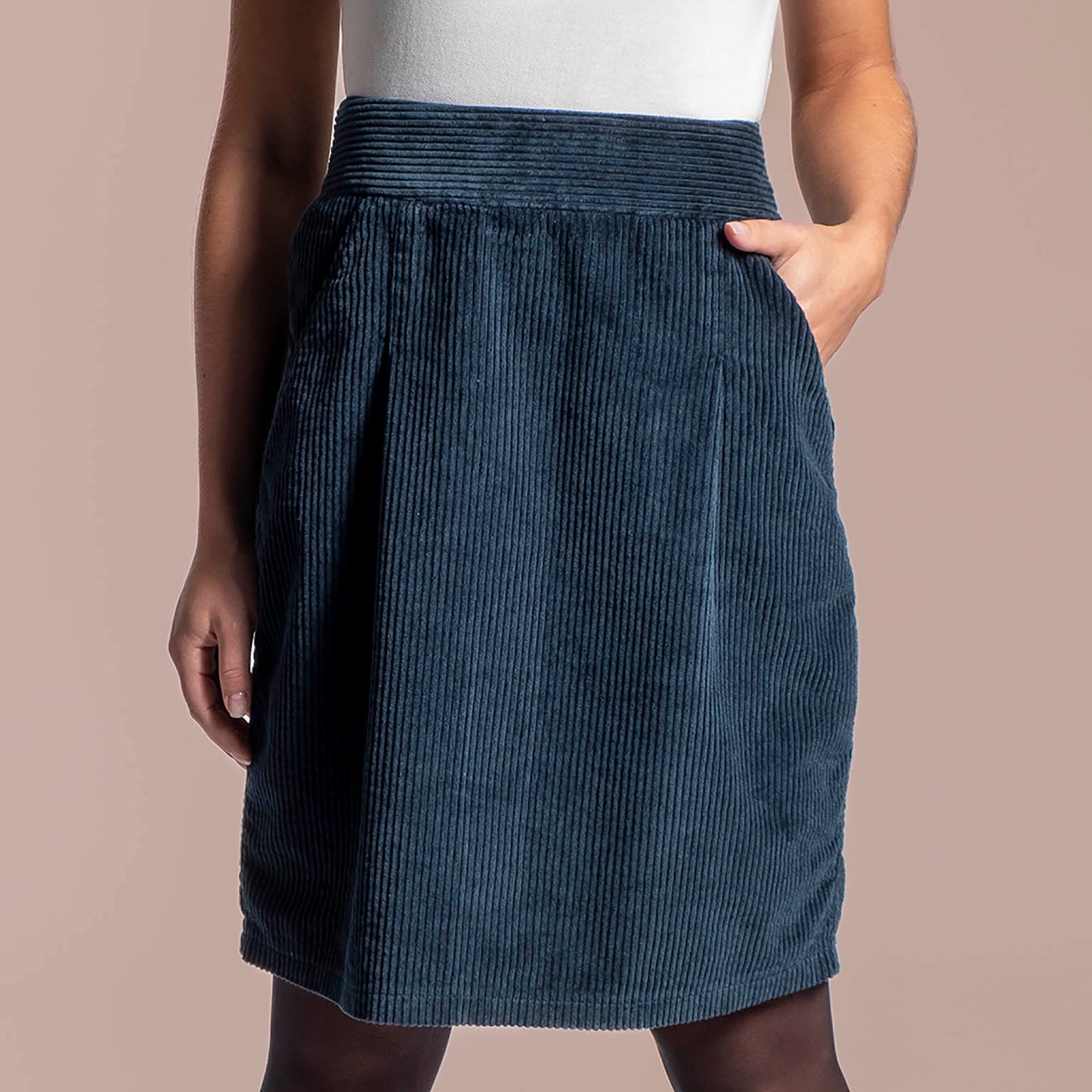 JUPE LONGUE VELOURS CÔTELÉ