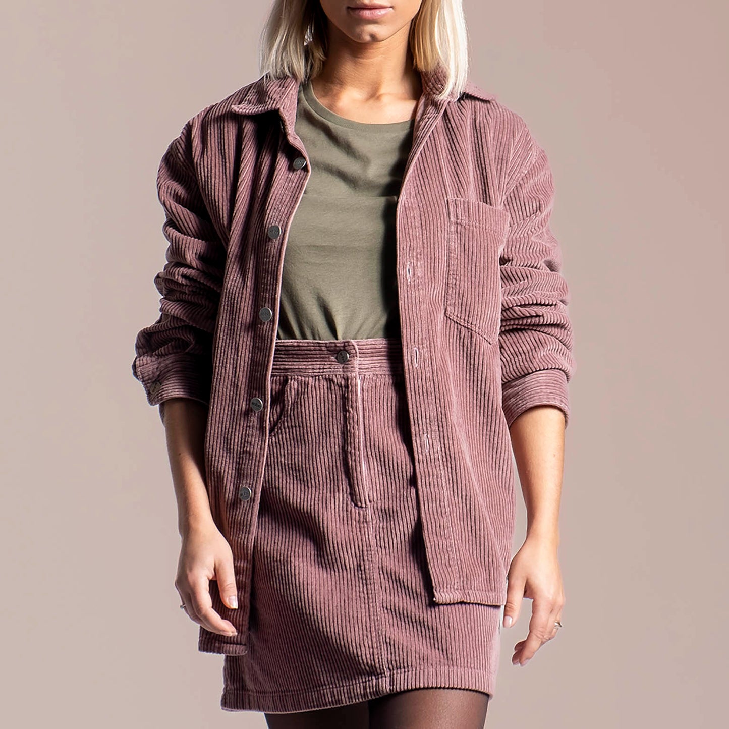 JUPE COURTE VELOURS CÔTELÉ