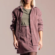 JUPE COURTE VELOURS CÔTELÉ