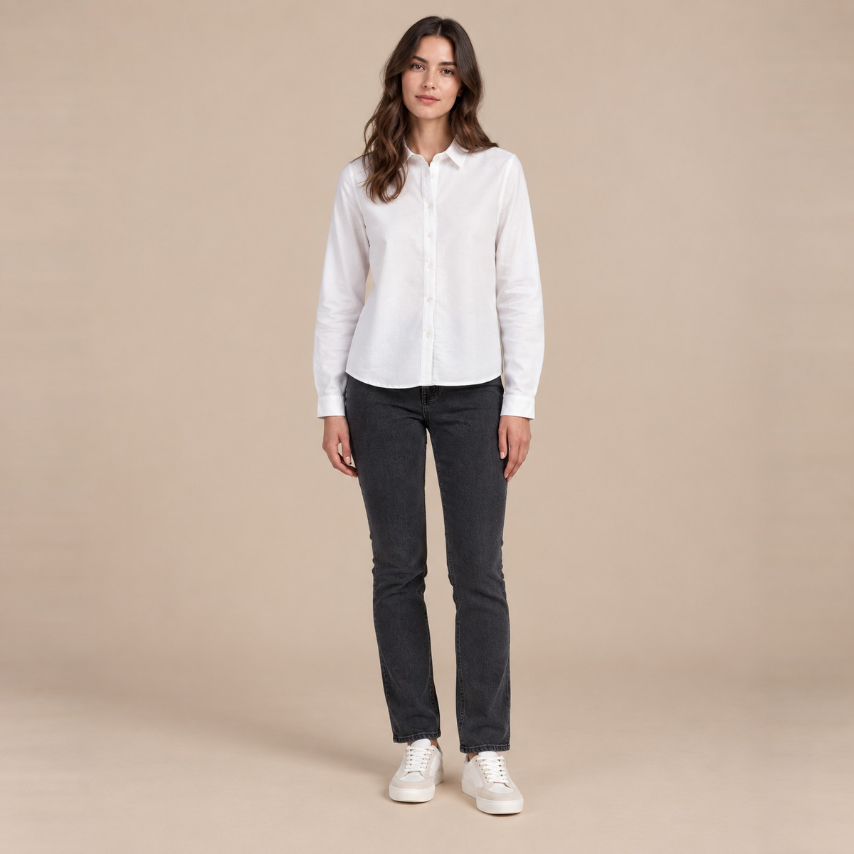 Blouse femme en coton Oxford