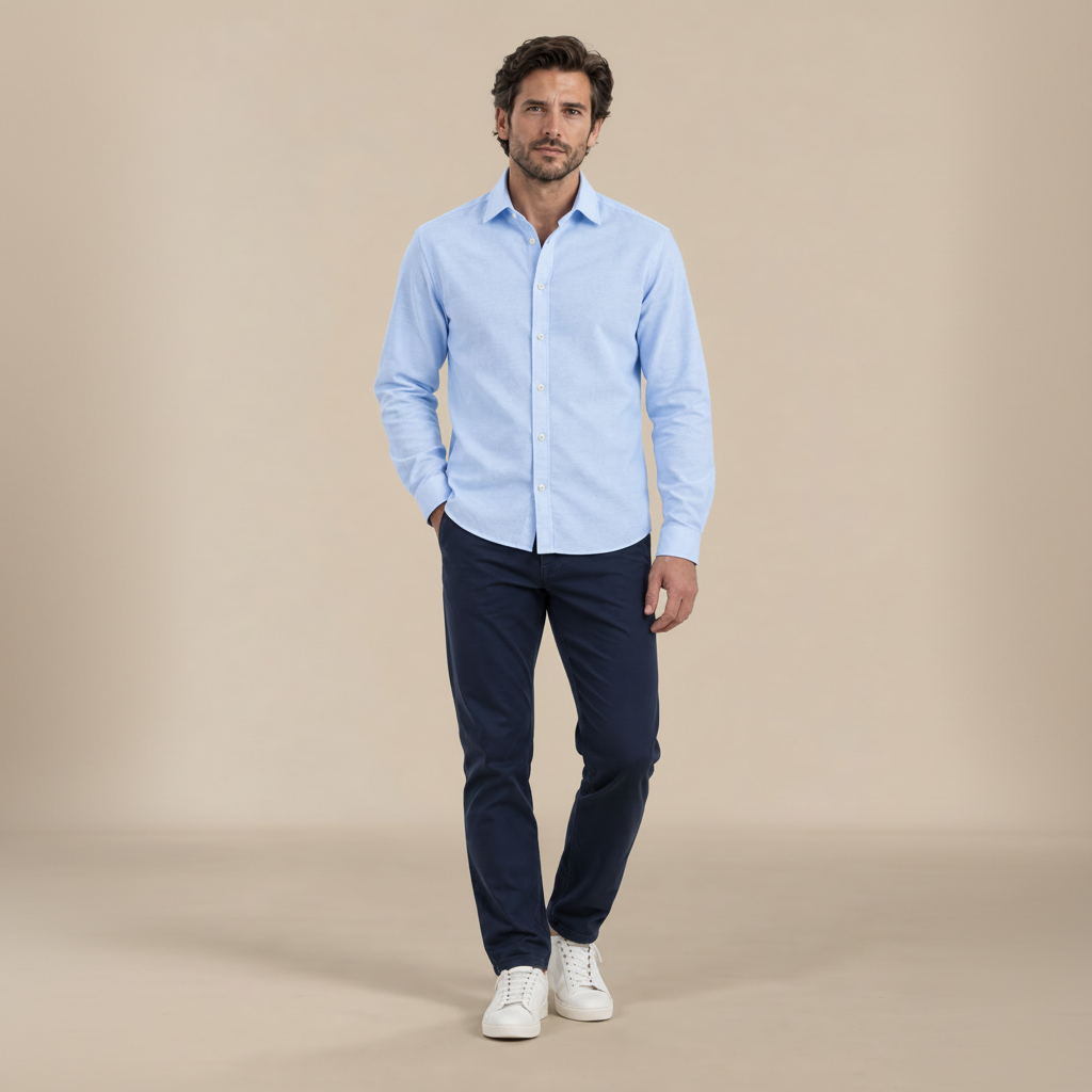 Chemise homme en coton Oxford
