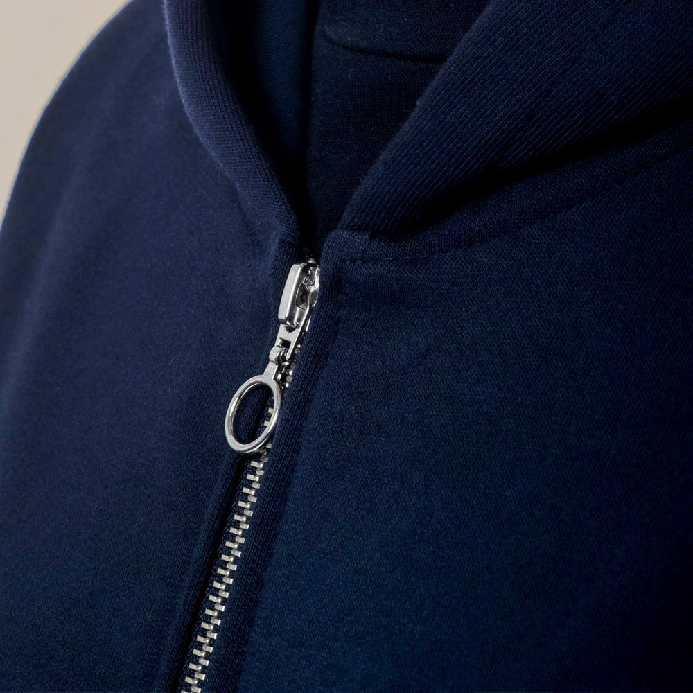 Sweat à capuche zippé en coton bio