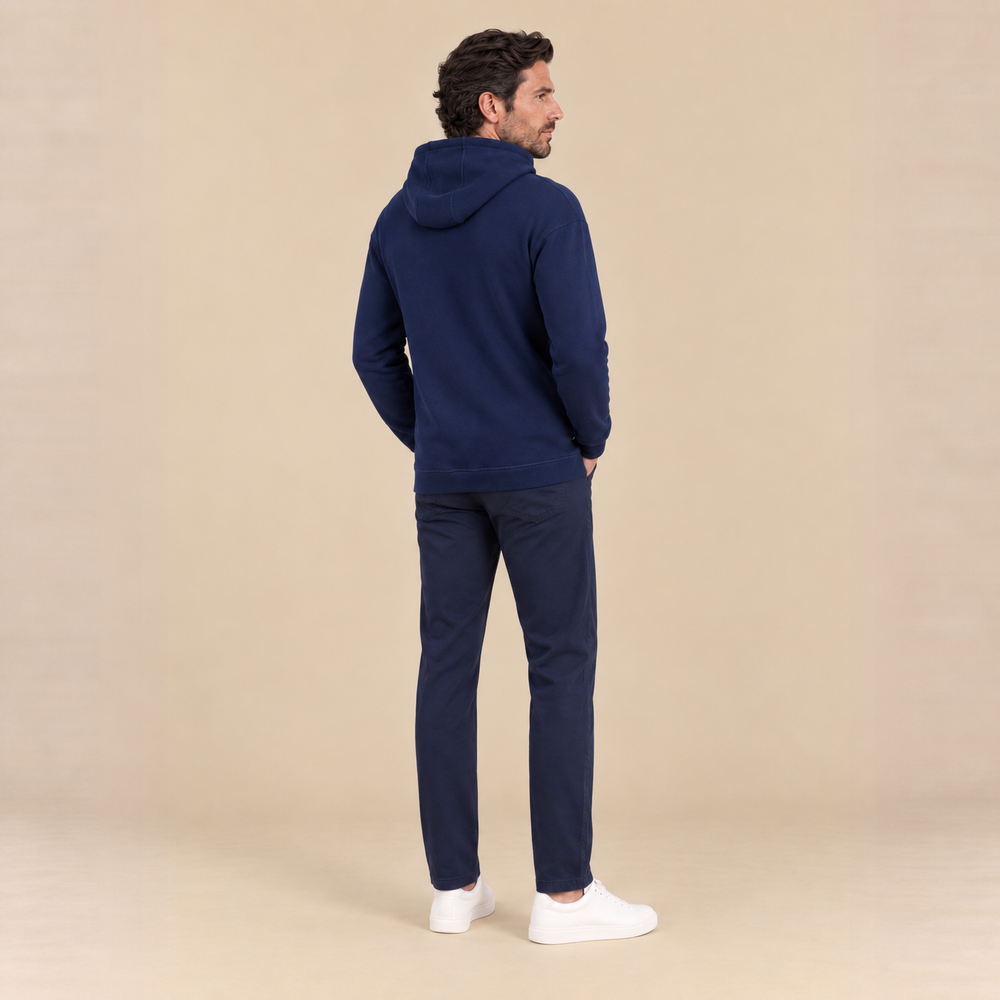 Sweat à capuche zippé en coton bio