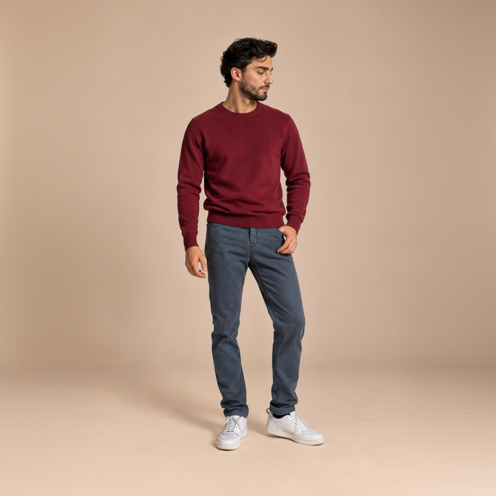 Jean homme coupe ajustée en coton et lyocell