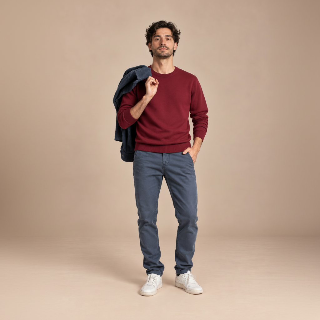 Jean homme coupe ajustée en coton et lyocell