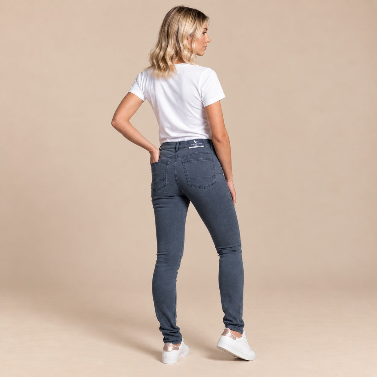 Jean femme coupe ajustée en coton et lyocell