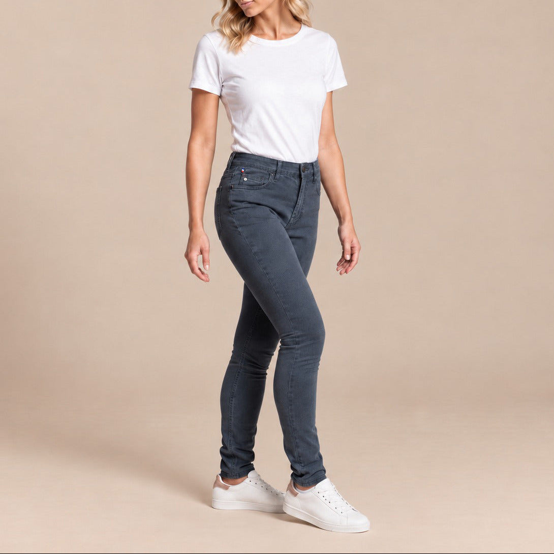 Jean femme coupe ajustée en coton et lyocell