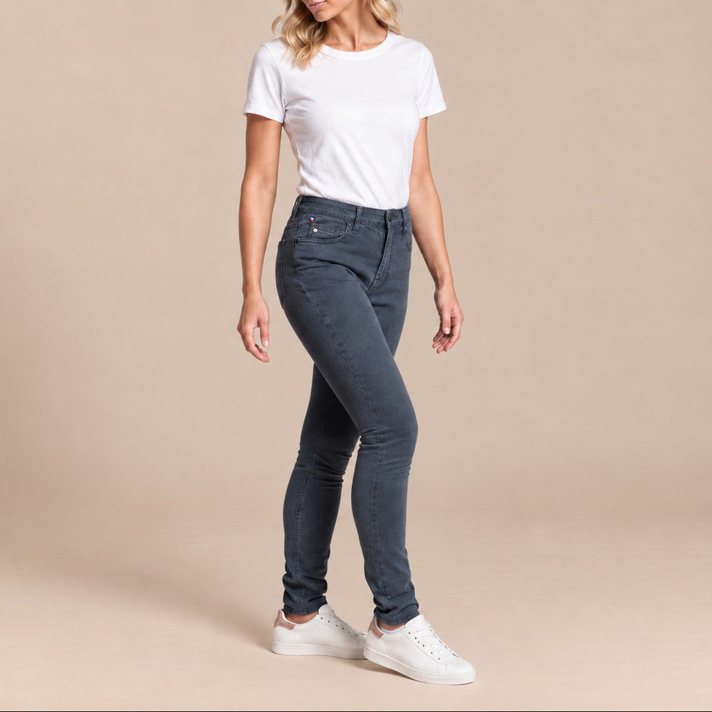 Jean femme coupe ajustée en coton et lyocell