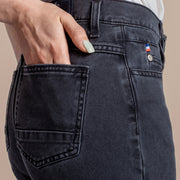 Jean femme coupe droite en coton et lyocell
