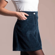 JUPE COURTE VELOURS CÔTELÉ
