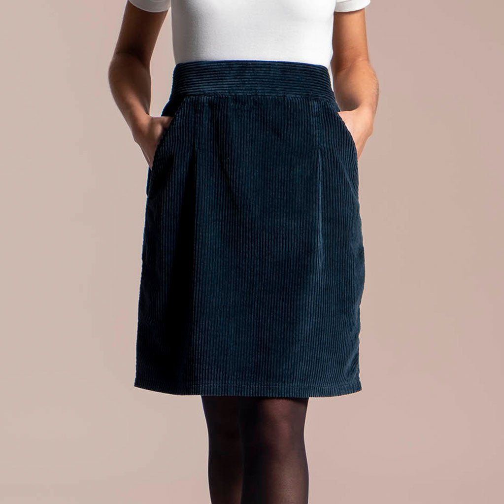 JUPE LONGUE VELOURS CÔTELÉ