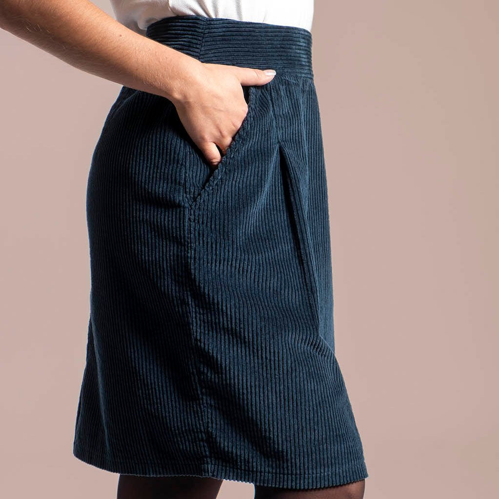 JUPE LONGUE VELOURS CÔTELÉ