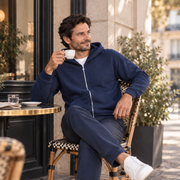 Sweat à capuche zippé en coton bio