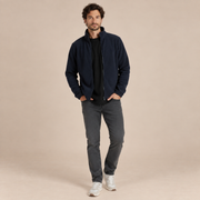 Polaire fine mixte à poches zippées