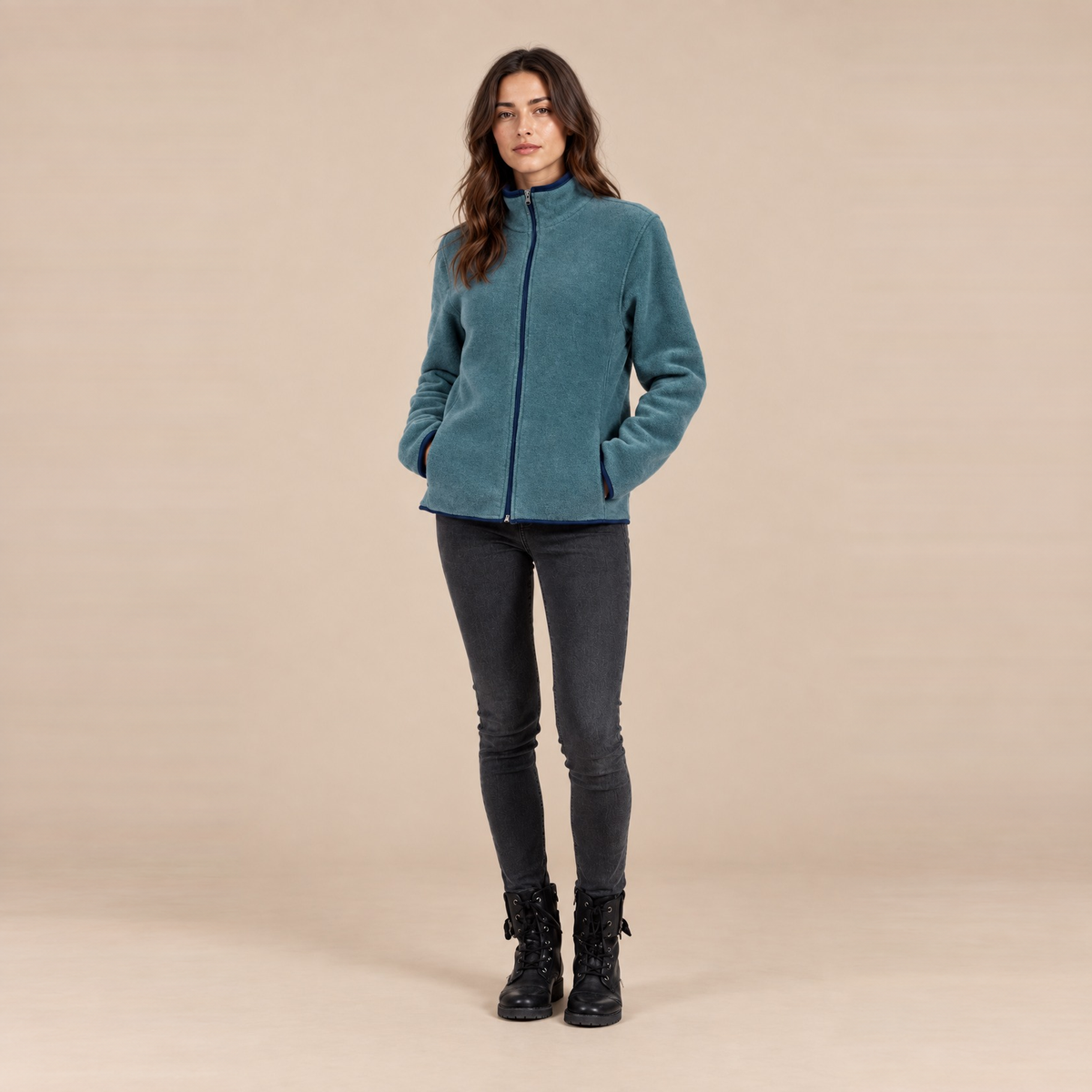 Veste polaire chinée mixte