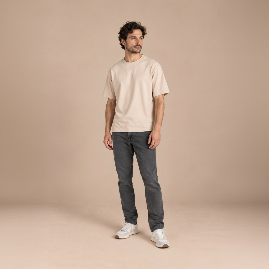 T-shirt oversize en coton bio épais