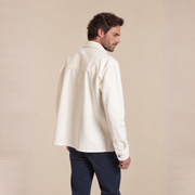 Veste workwear écrue en coton et lyocell